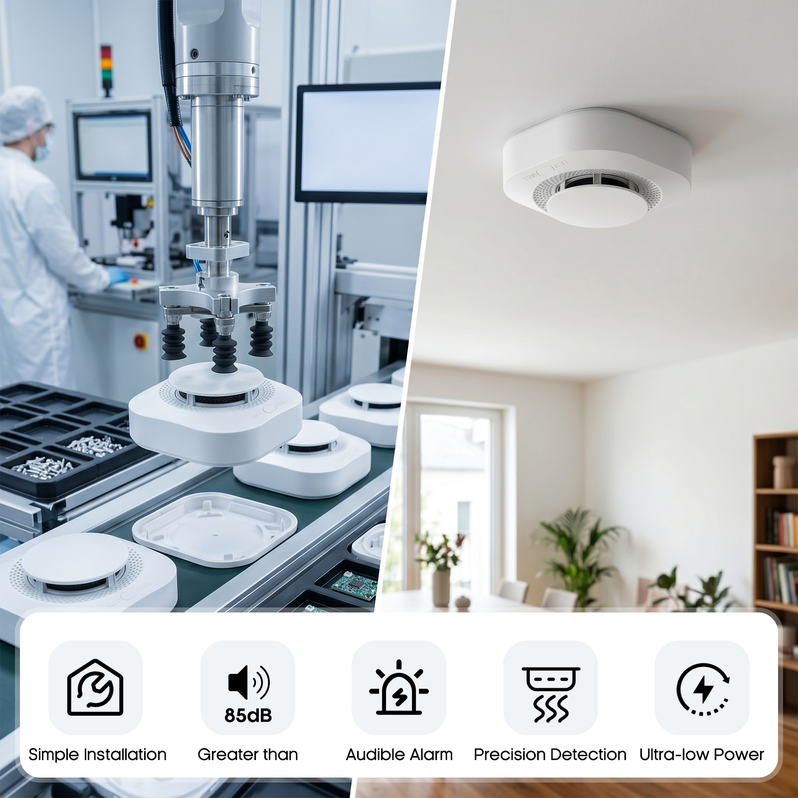 4 / 6 / 8 / 12 PCS Tuya Zigbee - Smoke Detector Interconnected incelemesi ve fiyatı