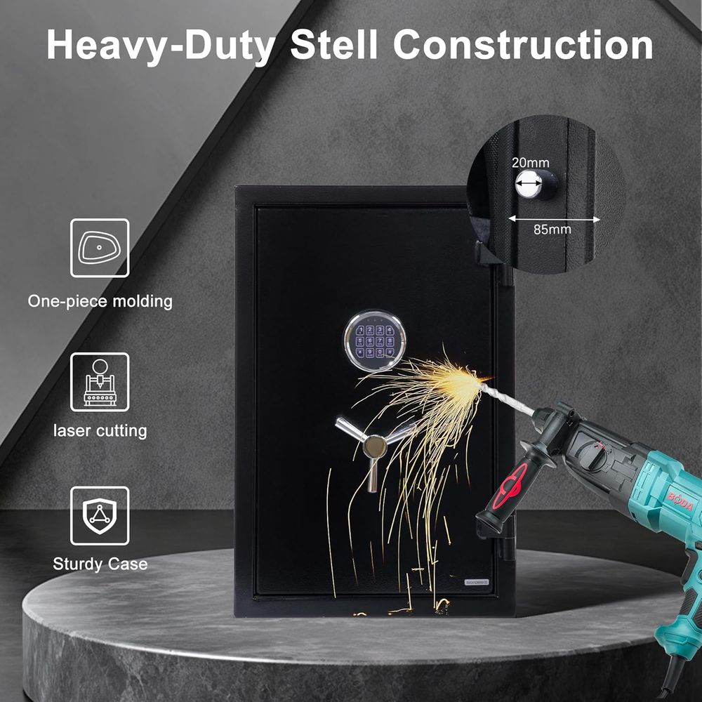 Large Handgun Safe with Digita - Fire Safe Document incelemesi ve fiyatı