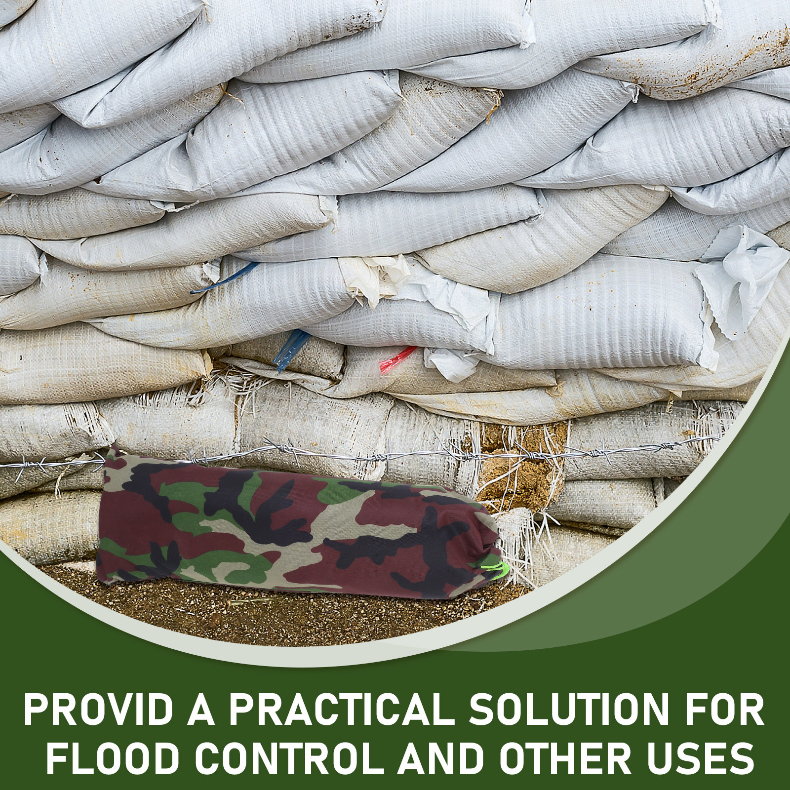 2Pcs Camouflage Flood Barrier  - Flood Barrier Bag incelemesi ve fiyatı