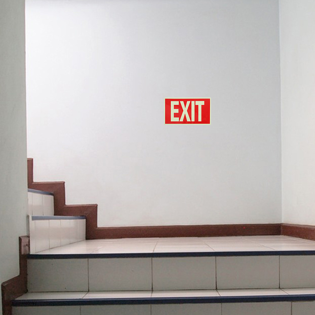 Glow in the Dark Sticker 4 Pac - Emergency Exit Sign incelemesi ve fiyatı