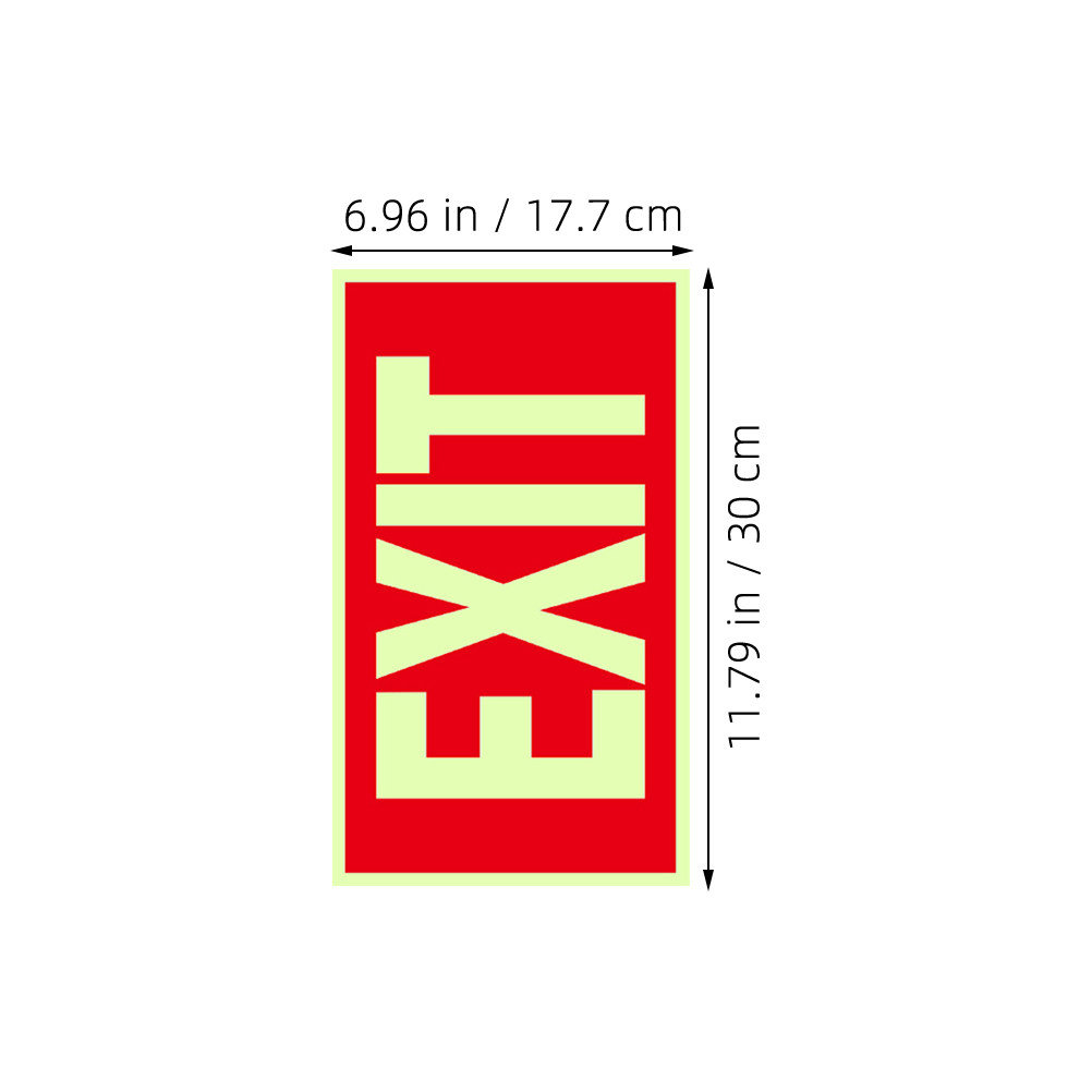 Glow in the Dark Sticker 4 Pac - Emergency Exit Sign incelemesi ve fiyatı