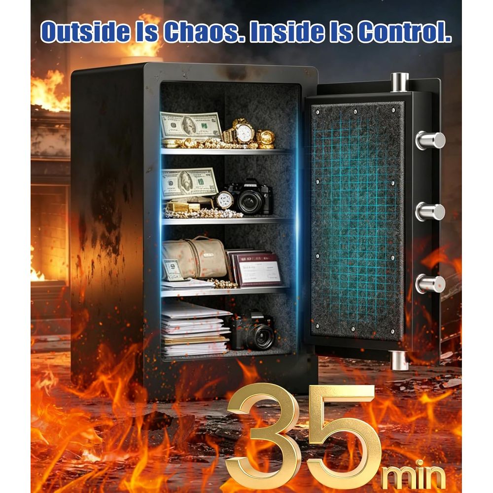 Large Biometric Safe with 35 M - Fire Safe Document incelemesi ve fiyatı