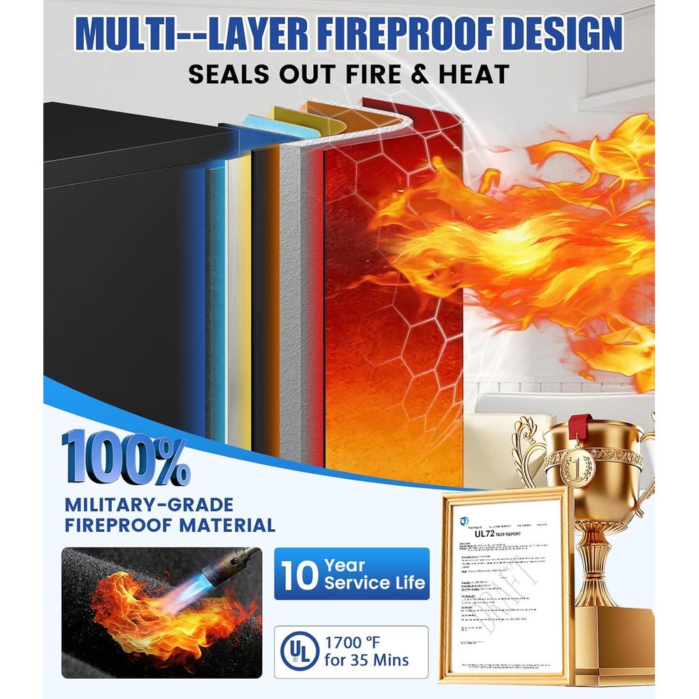 Large Biometric Safe with 35 M - Fire Safe Document incelemesi ve fiyatı