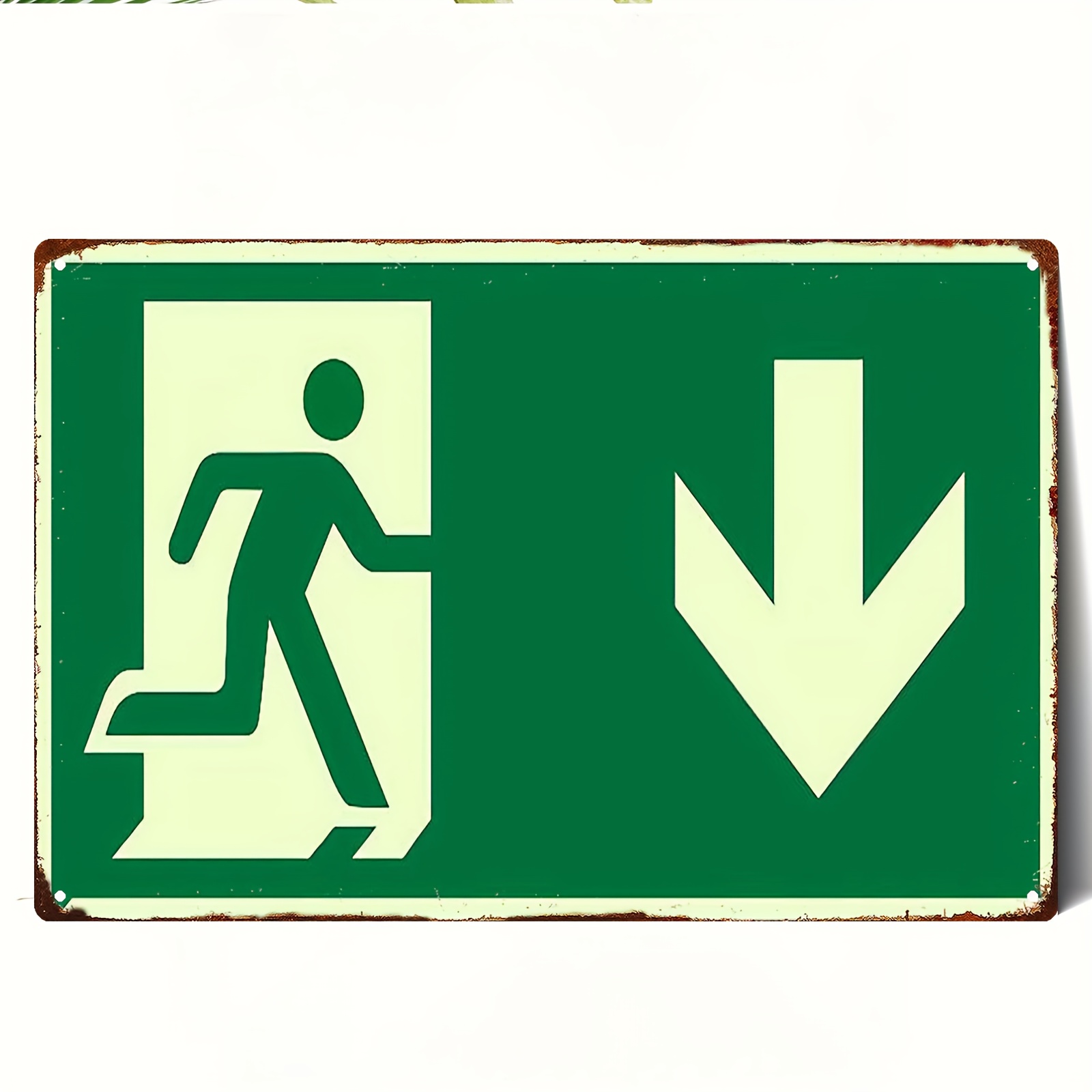 2D Vintage Metal Iron Sign | P - Emergency Exit Sign incelemesi ve fiyatı