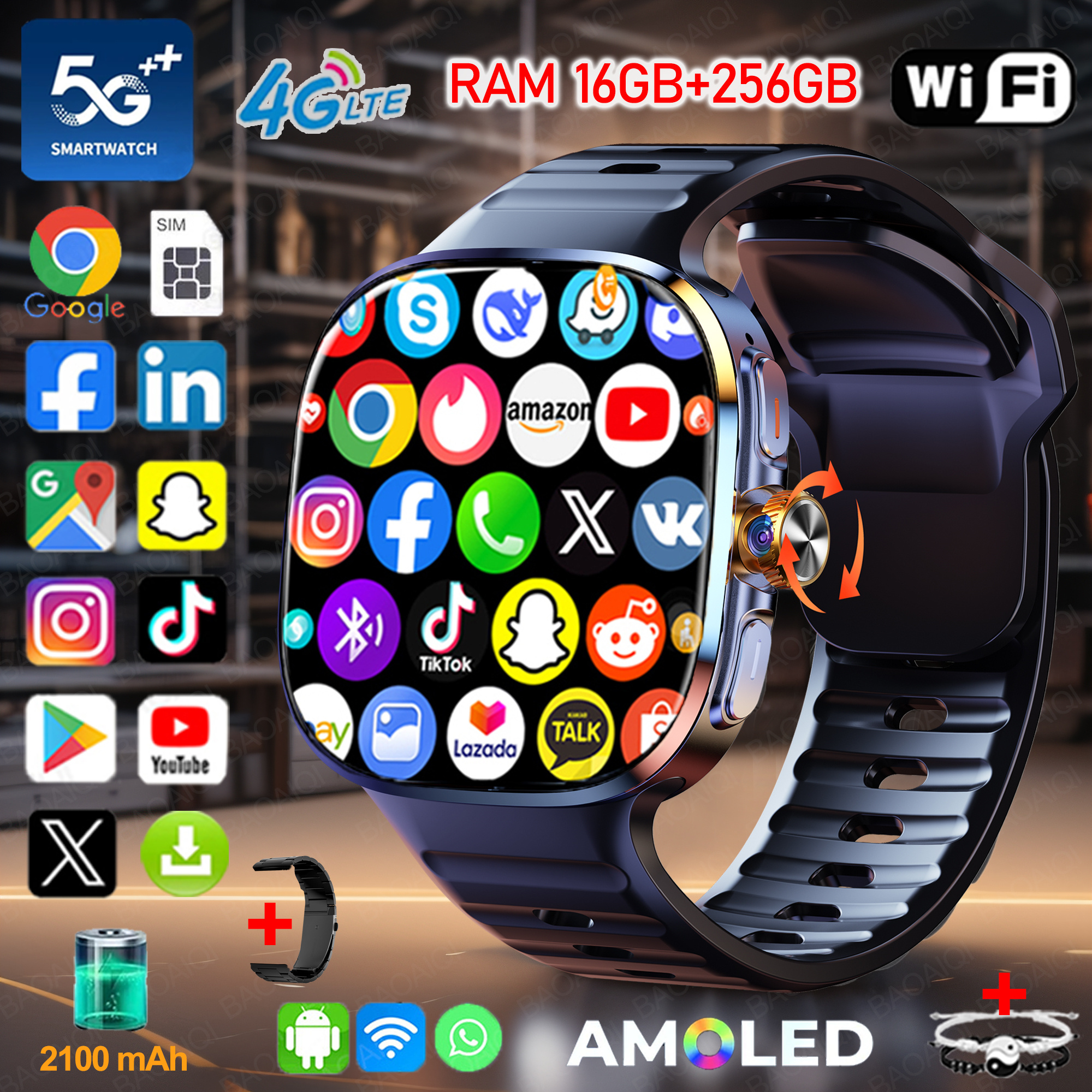 New Large Screen Smartwatch 4G - Window Lock Bar incelemesi ve fiyatı