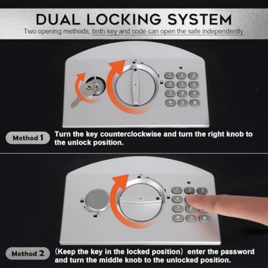 Portable Metal Safe Box with D - Fire Safe Document incelemesi ve fiyatı