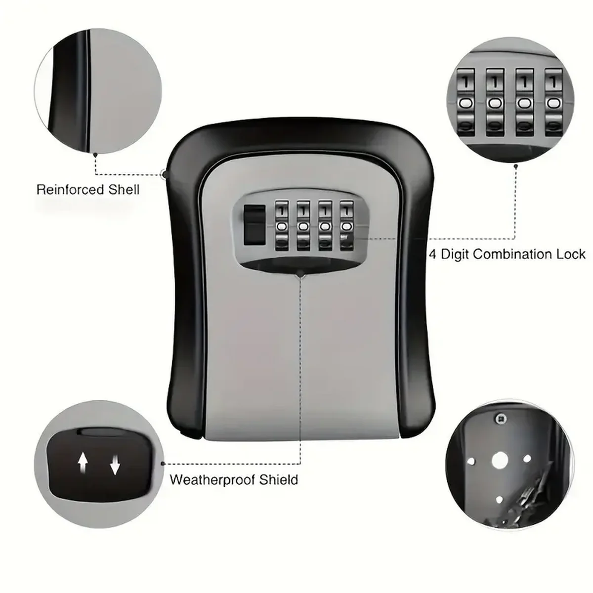 Waterproof Portable Combinatio - Lockbox Key Secure incelemesi ve fiyatı