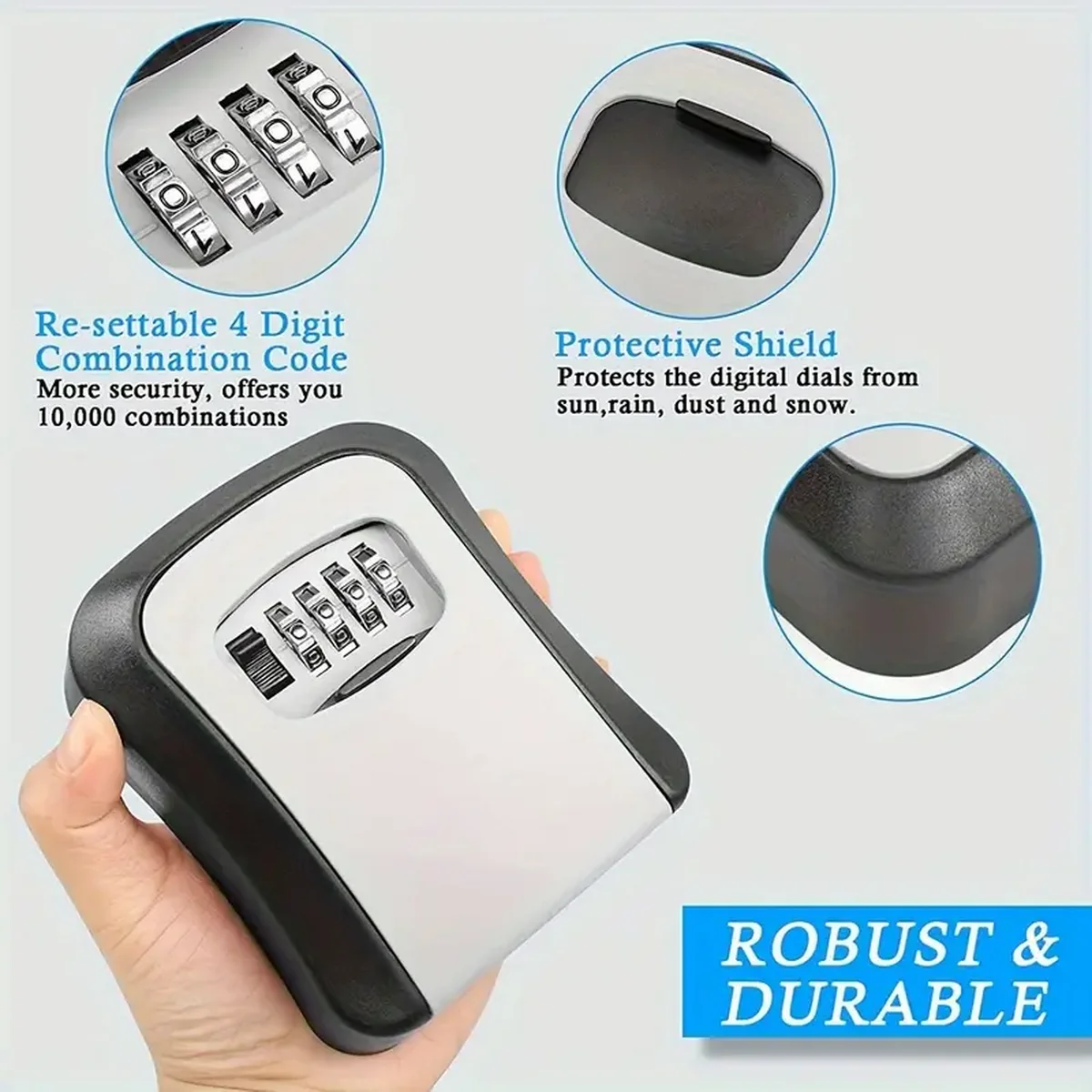Waterproof Portable Combinatio - Lockbox Key Secure incelemesi ve fiyatı