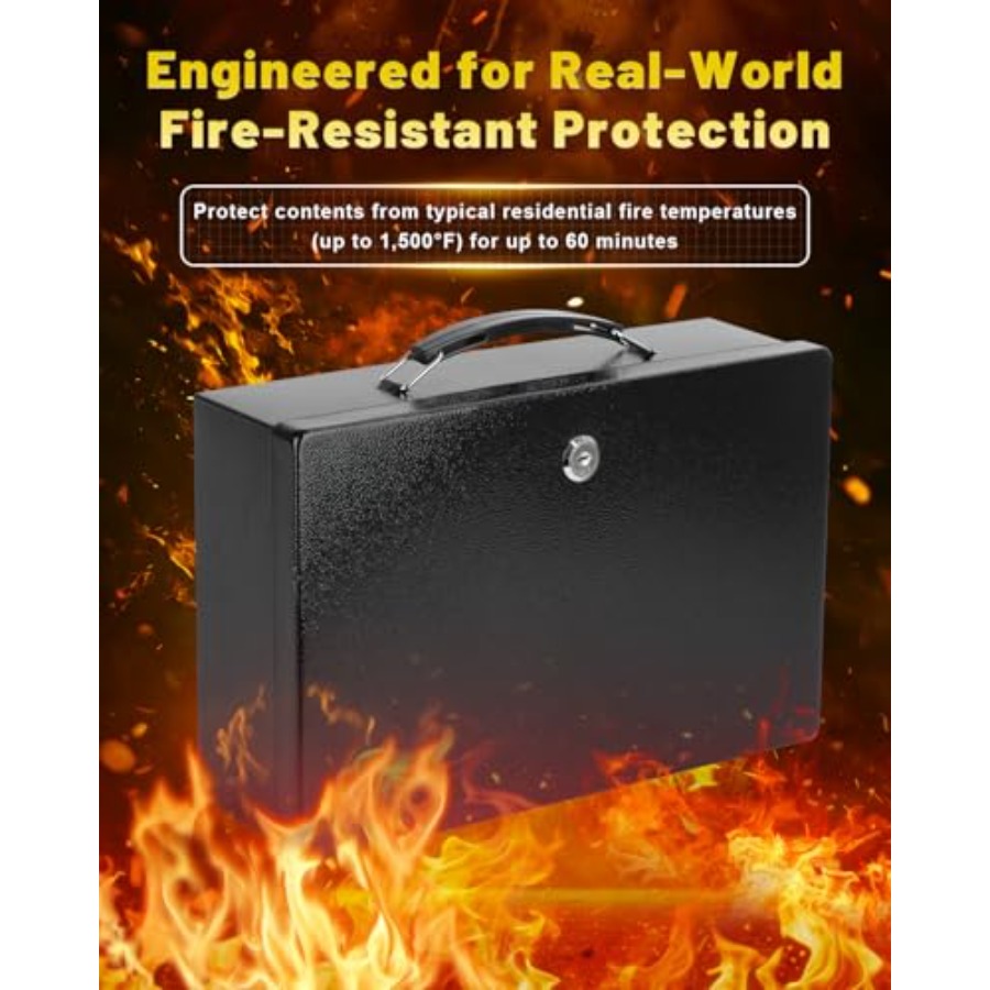 Fireproof Document Box with Ke - Fire Safe Document incelemesi ve fiyatı