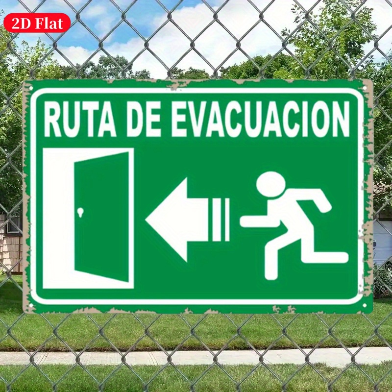 （2D Tin painting）Vintage Metal - Emergency Exit Sign incelemesi ve fiyatı