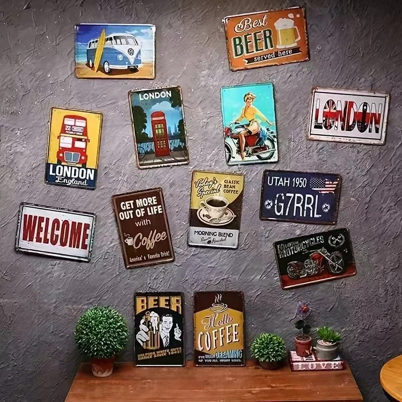 （2D Tin painting）Vintage Metal - Emergency Exit Sign incelemesi ve fiyatı