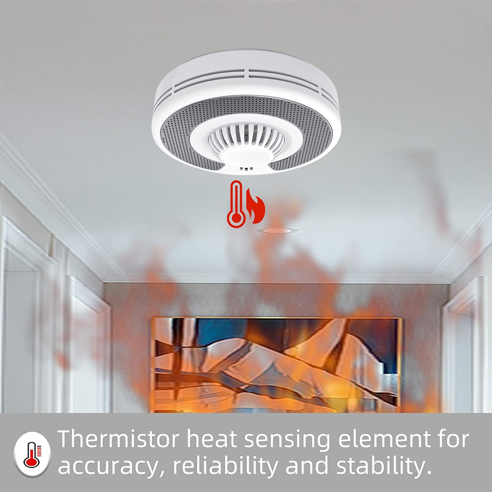 Wireless Interlinked(433MHz)+T - Smoke Detector Interconnected incelemesi ve fiyatı