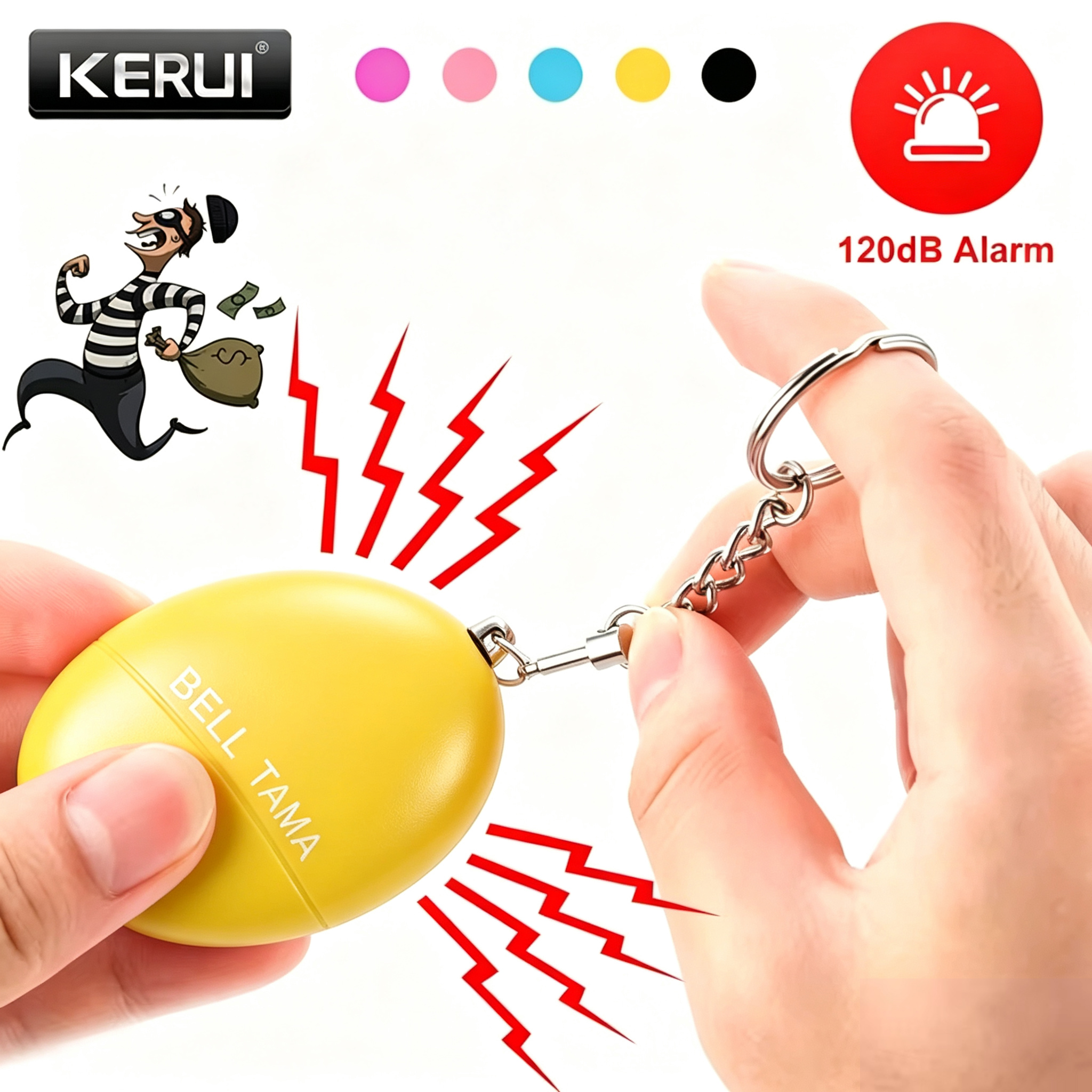KERUI Personal Alarm 120dB Sel - Personal Alarm Keychain incelemesi ve fiyatı