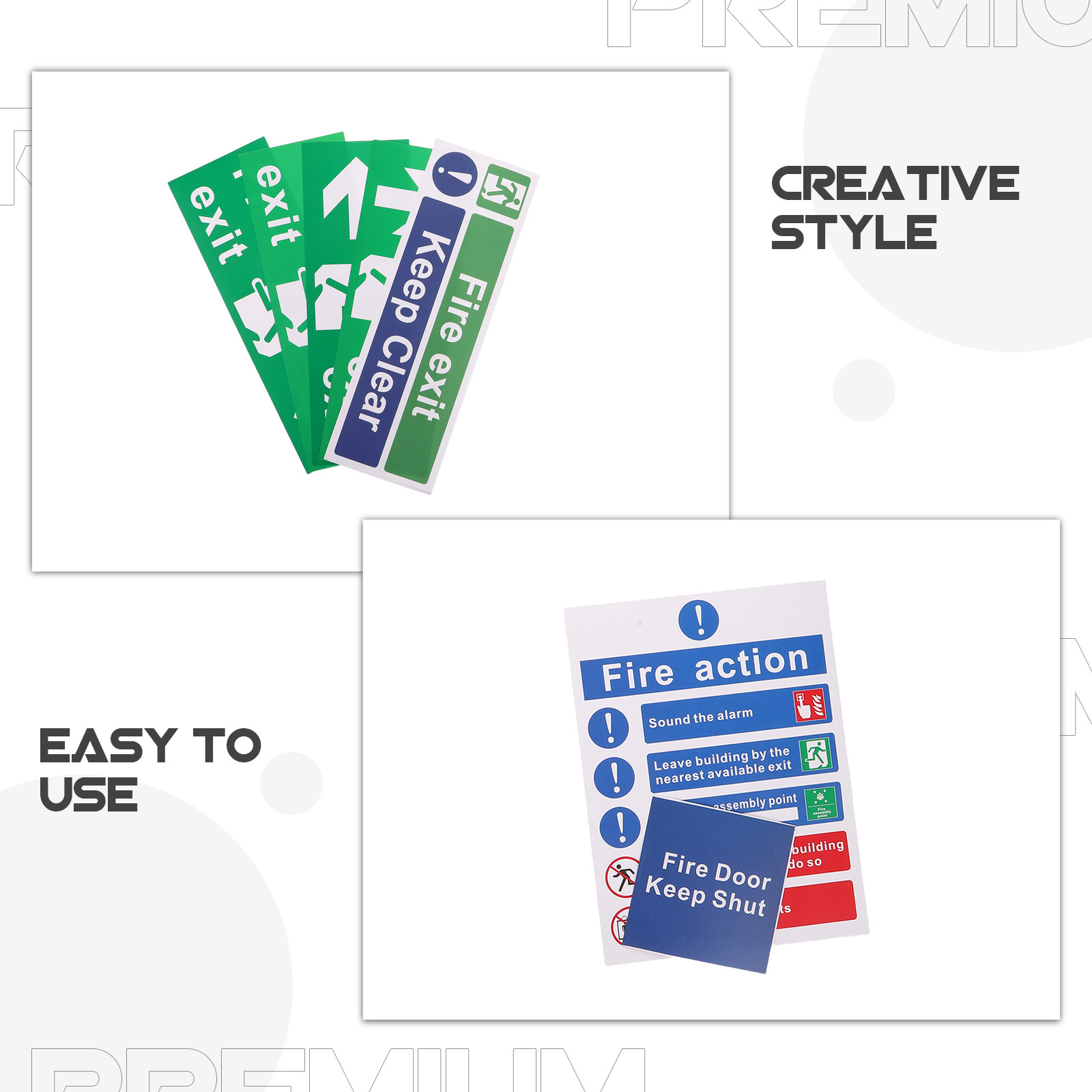 21Pcs Fire Exit Sign Set Emerg - Emergency Exit Sign incelemesi ve fiyatı