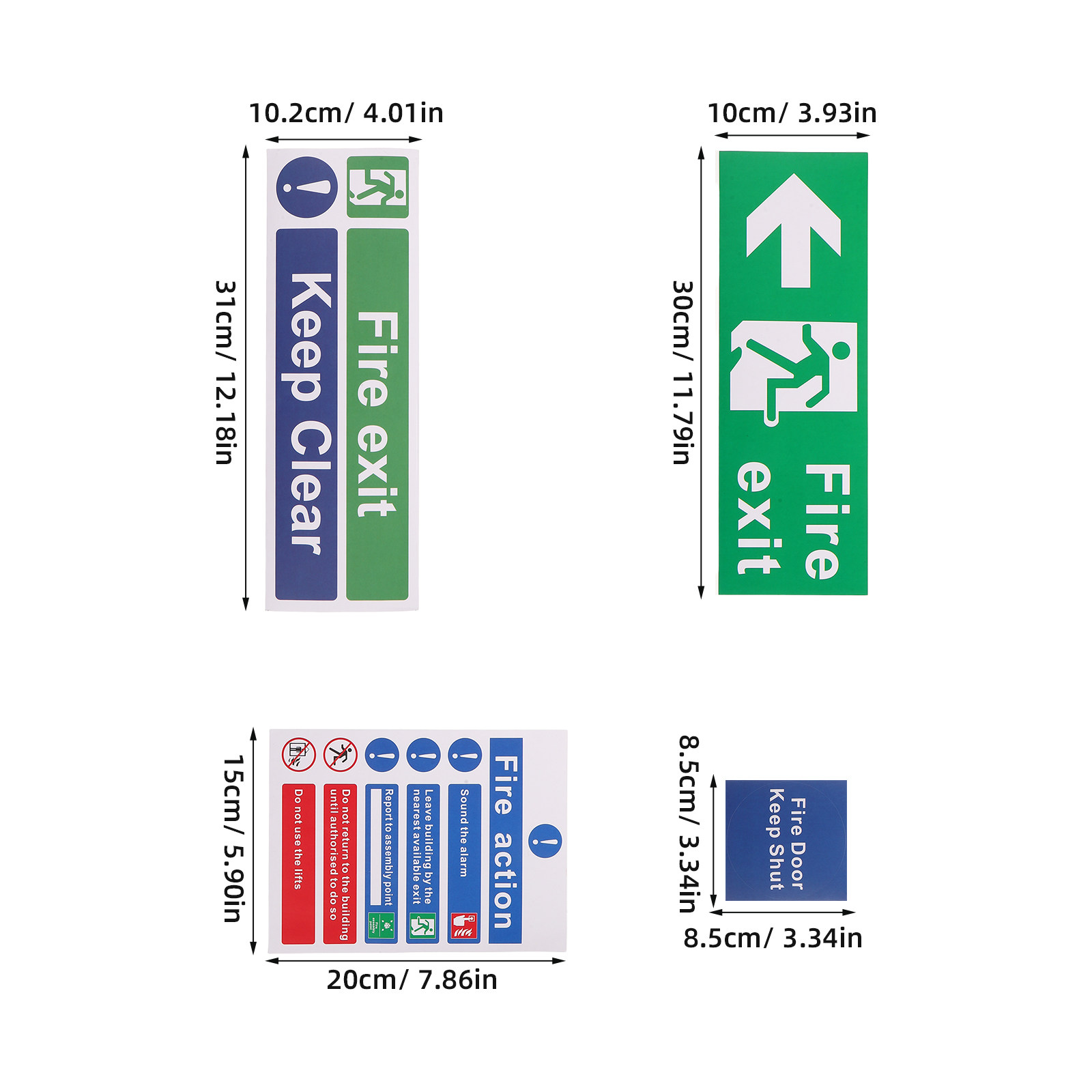 21Pcs Fire Exit Sign Set Emerg - Emergency Exit Sign incelemesi ve fiyatı