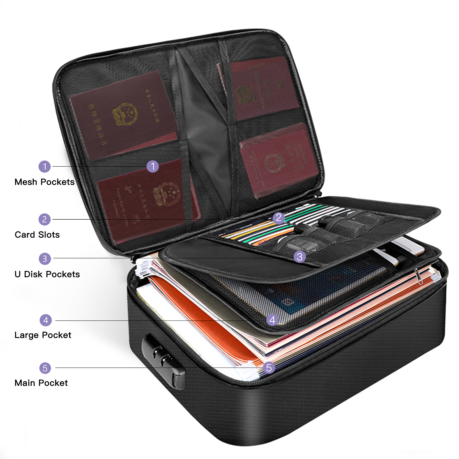 Fireproof Document Bag with Lo - Fire Safe Document incelemesi ve fiyatı