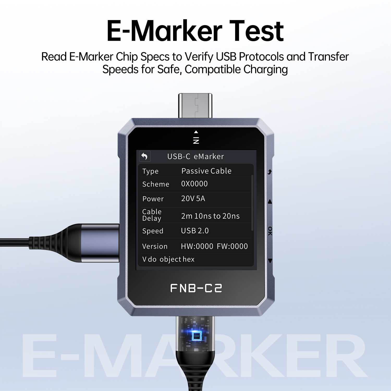 FNB-C2 USB Tester Type-C PD QC - Co Detector Plug incelemesi ve fiyatı