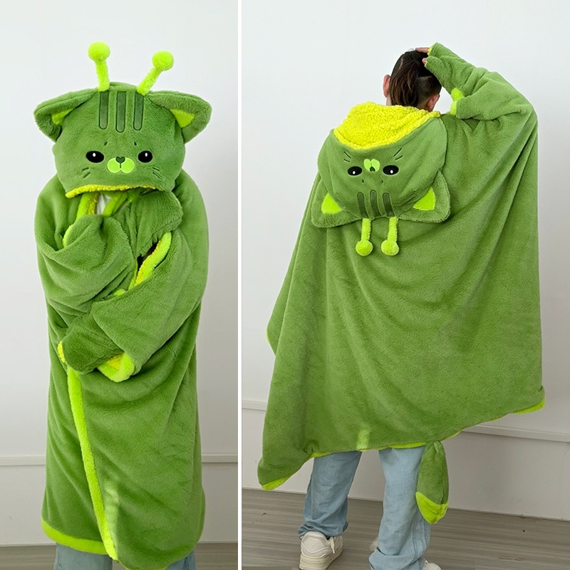 Cartoon Cute Alien Cat Hooded  - Fire Blanket Kitchen incelemesi ve fiyatı