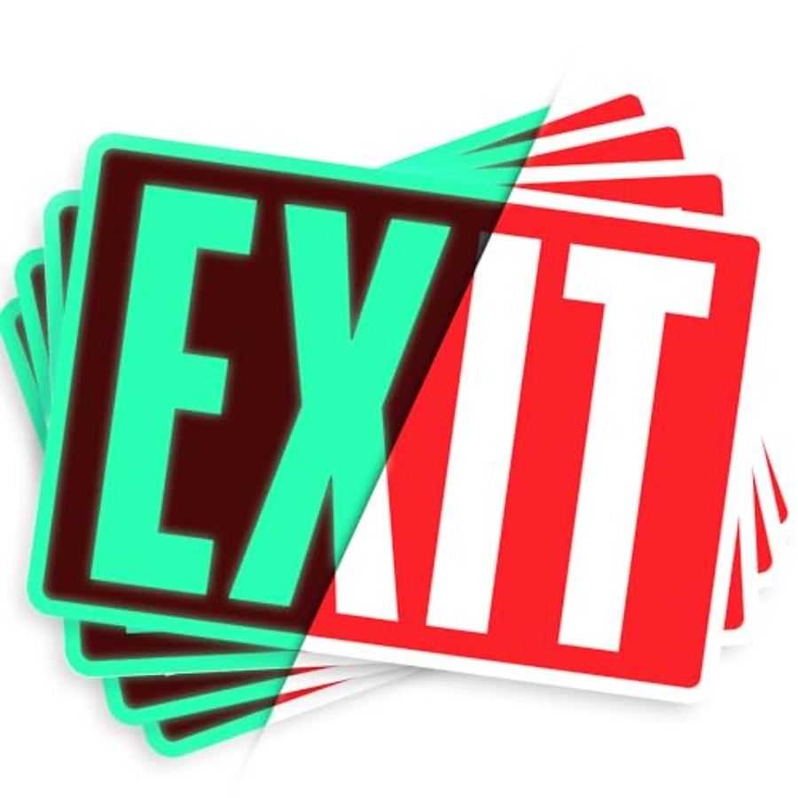Exit Sign Stickers, Glow in th - Emergency Exit Sign incelemesi ve fiyatı