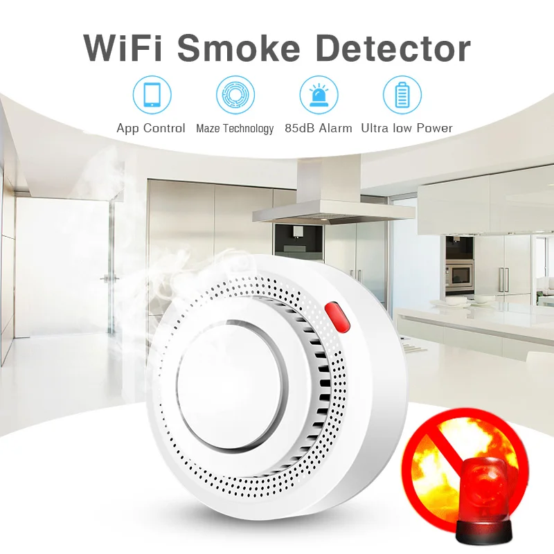 2 Pack Tuya Smart WiFi Smoke D - Smoke Detector Interconnected incelemesi ve fiyatı