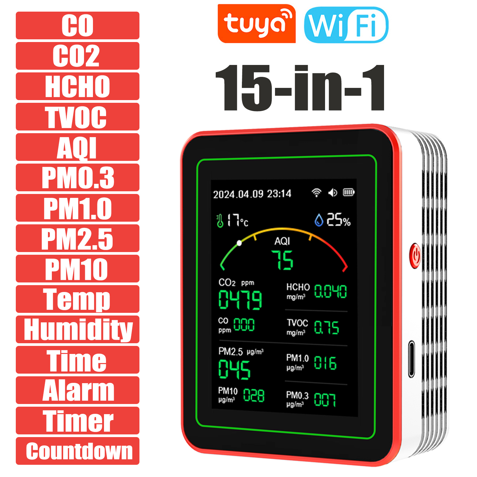 Home Air Quality Monitor Tuya  - Co Detector Plug incelemesi ve fiyatı