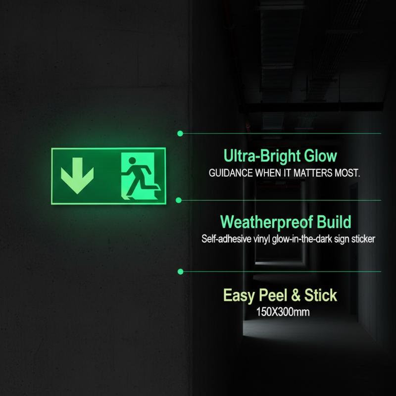 1 Sheet Glow-In-The-Dark Safet - Emergency Exit Sign incelemesi ve fiyatı