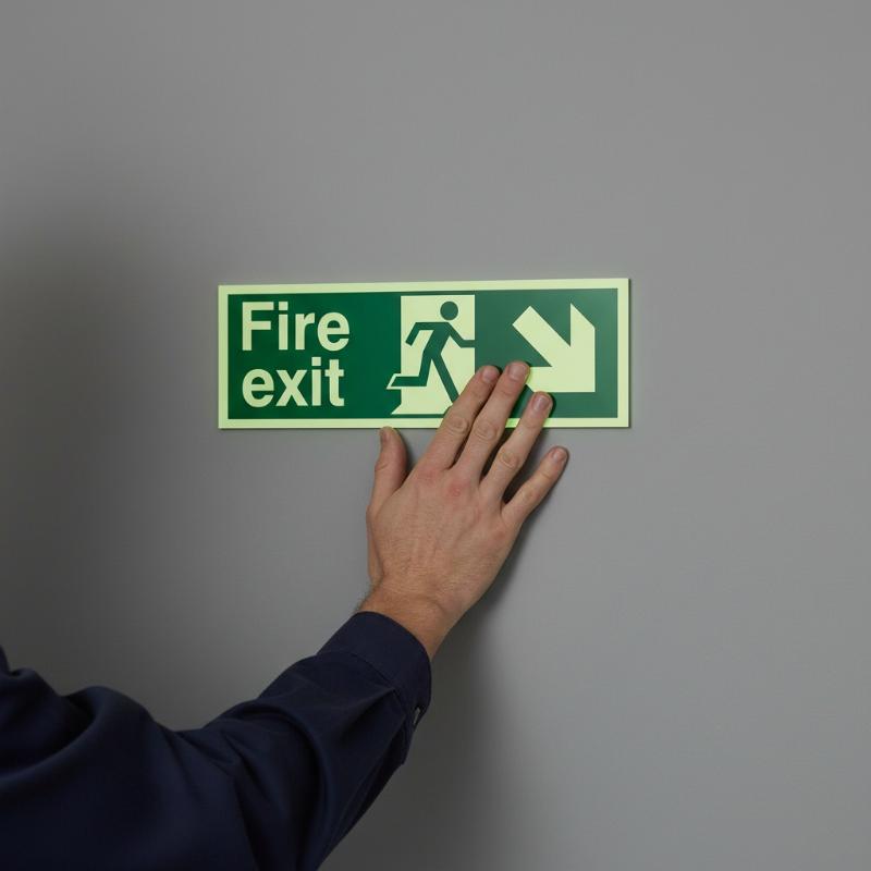 1 Sheet Glow-In-The-Dark Safet - Emergency Exit Sign incelemesi ve fiyatı