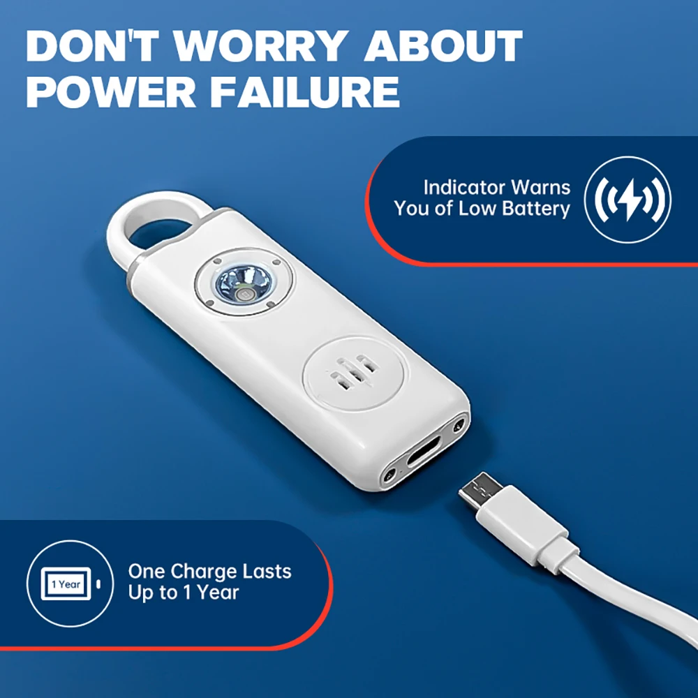 130dB Rechargeable Personal Al - Personal Alarm Keychain incelemesi ve fiyatı