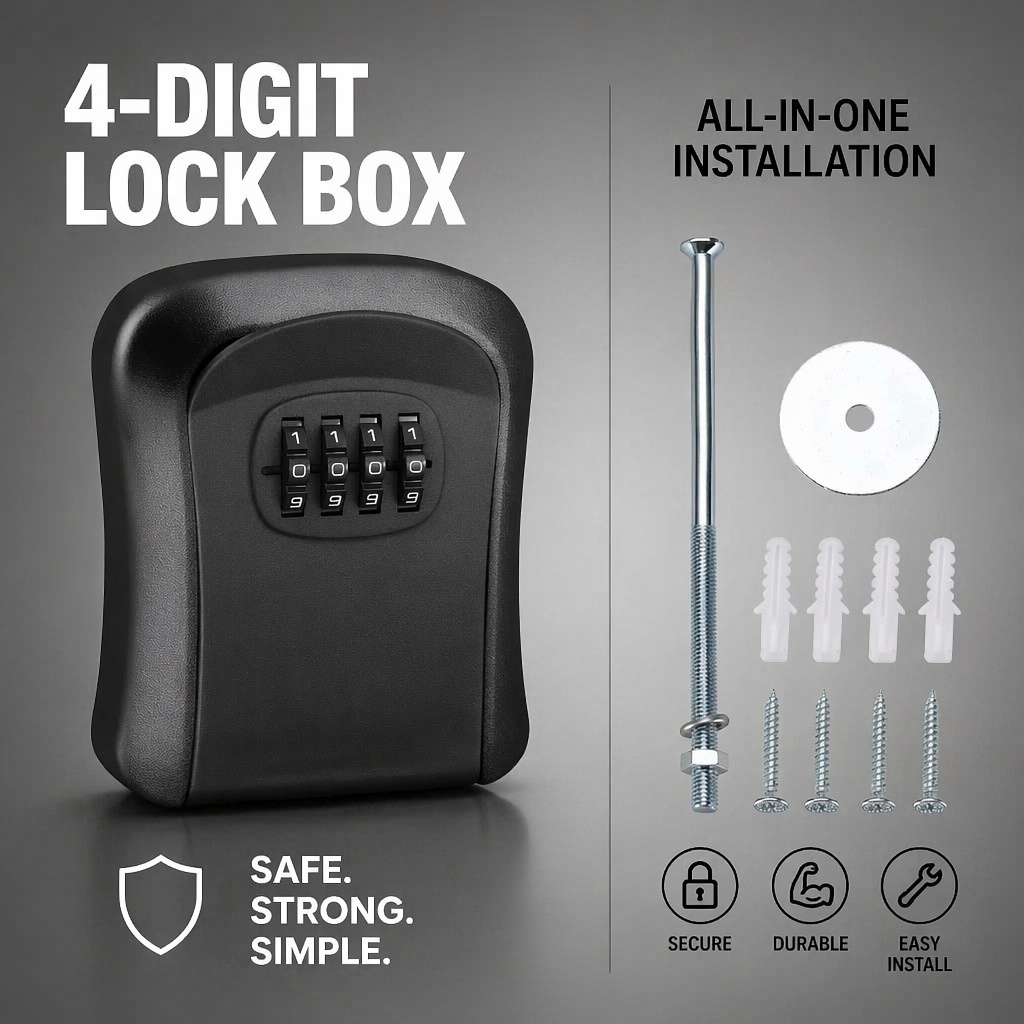 Wall Mount Waterproof Key Stor - Lockbox Key Secure incelemesi ve fiyatı