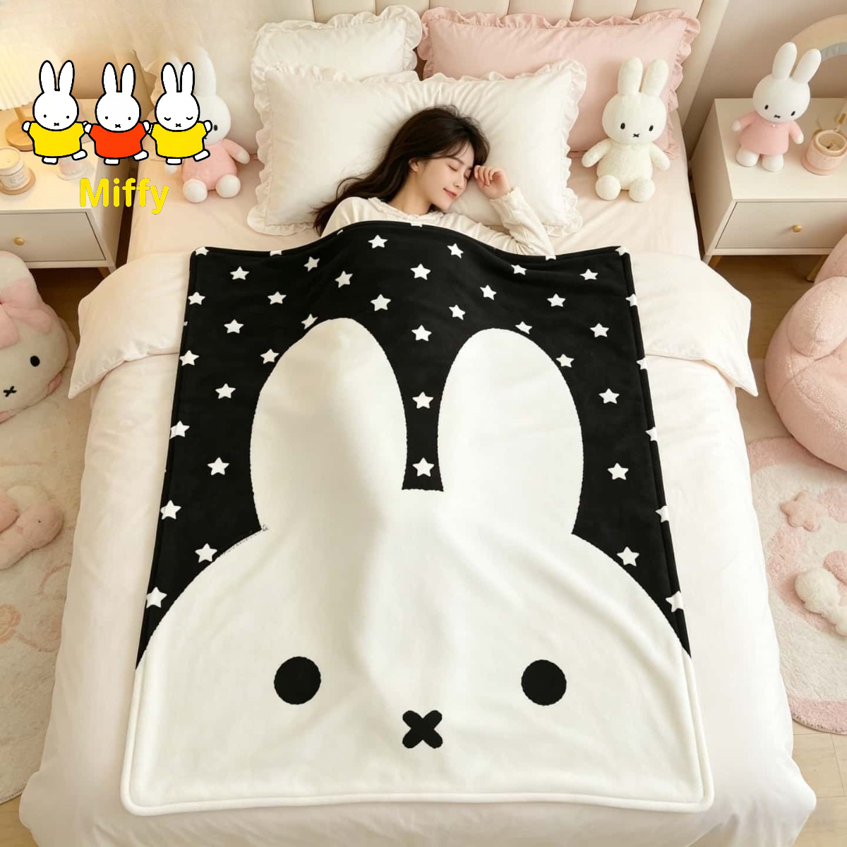 Kawaii Miffy Blanket Cartoon M - Fire Blanket Kitchen incelemesi ve fiyatı