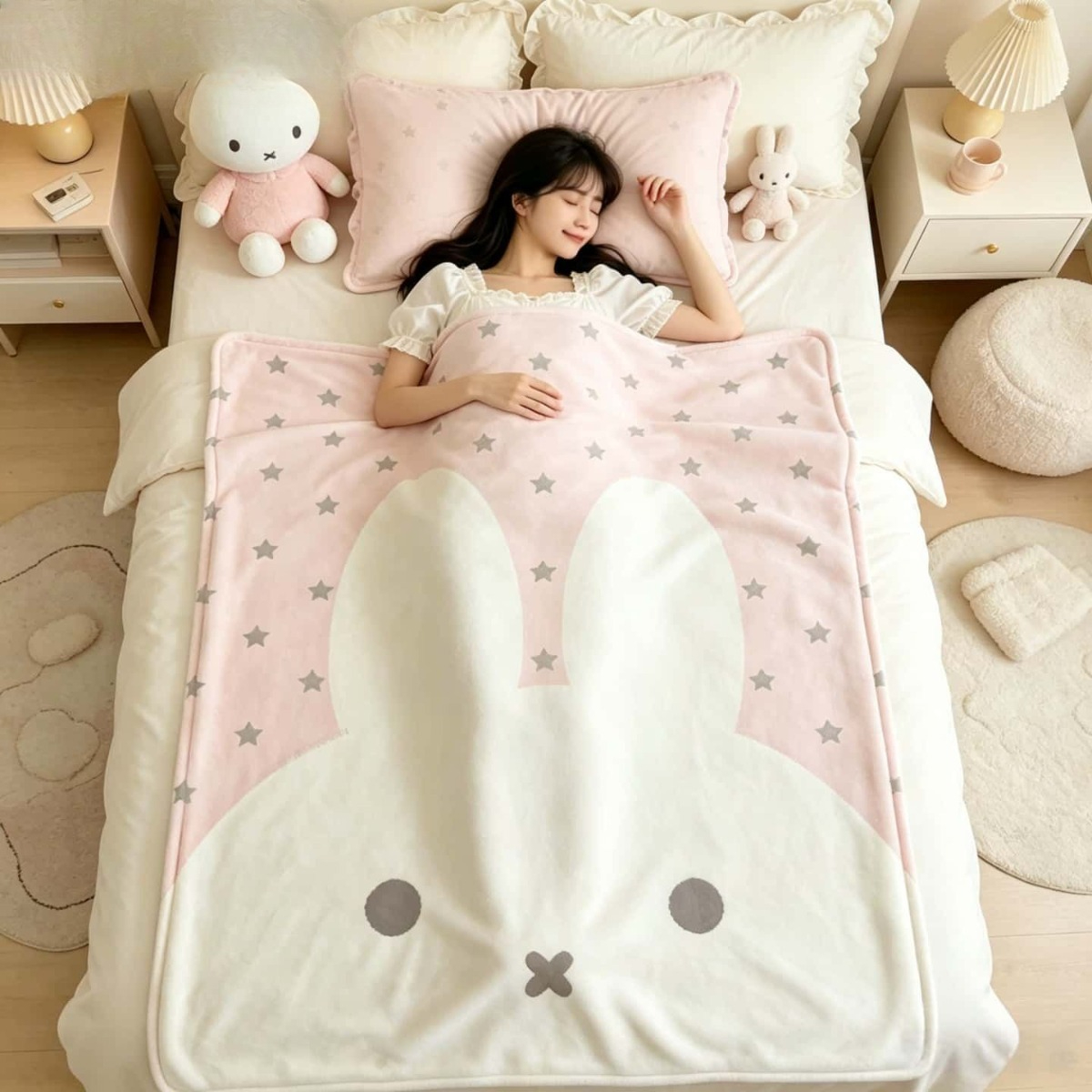 Kawaii Miffy Blanket Cartoon M - Fire Blanket Kitchen incelemesi ve fiyatı