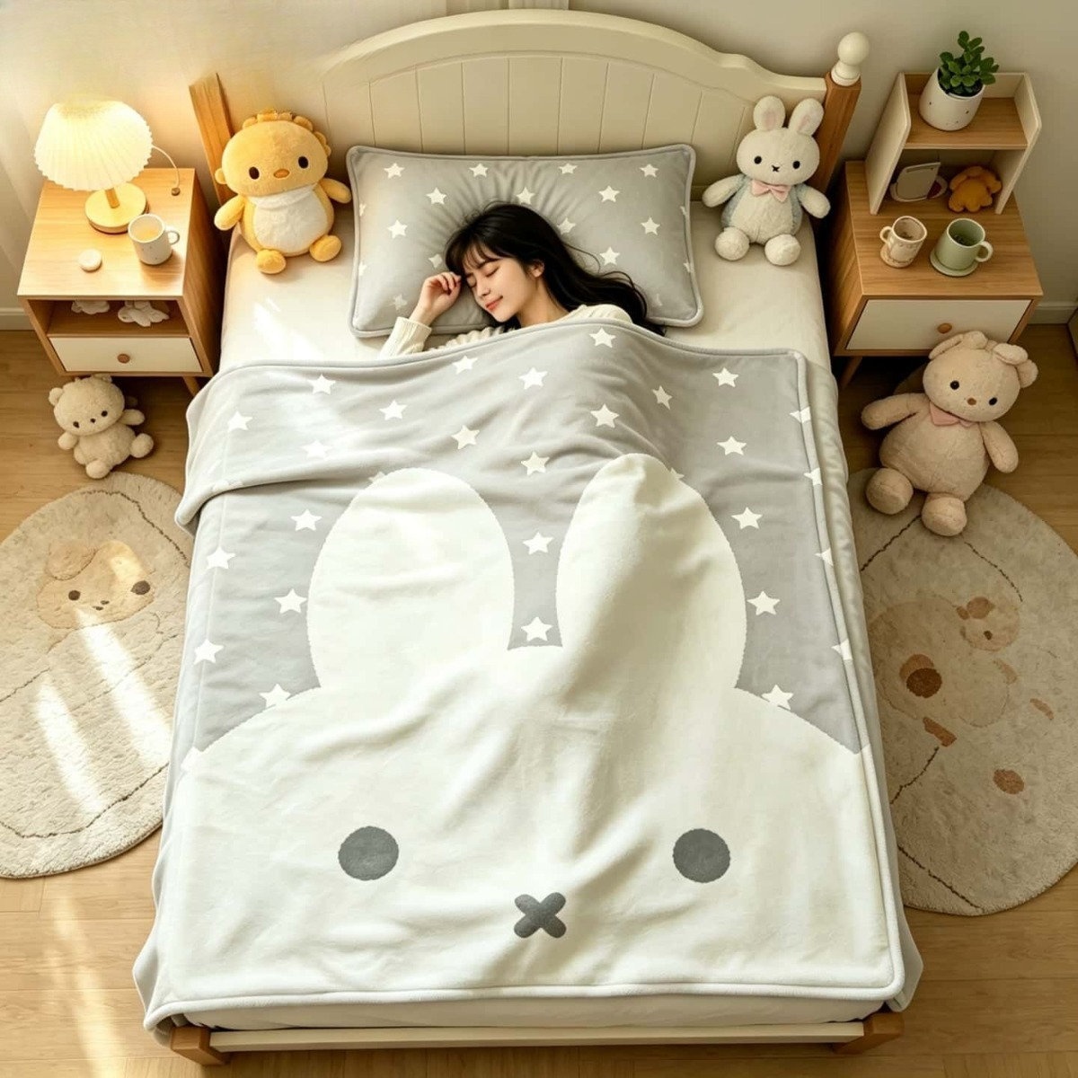 Kawaii Miffy Blanket Cartoon M - Fire Blanket Kitchen incelemesi ve fiyatı
