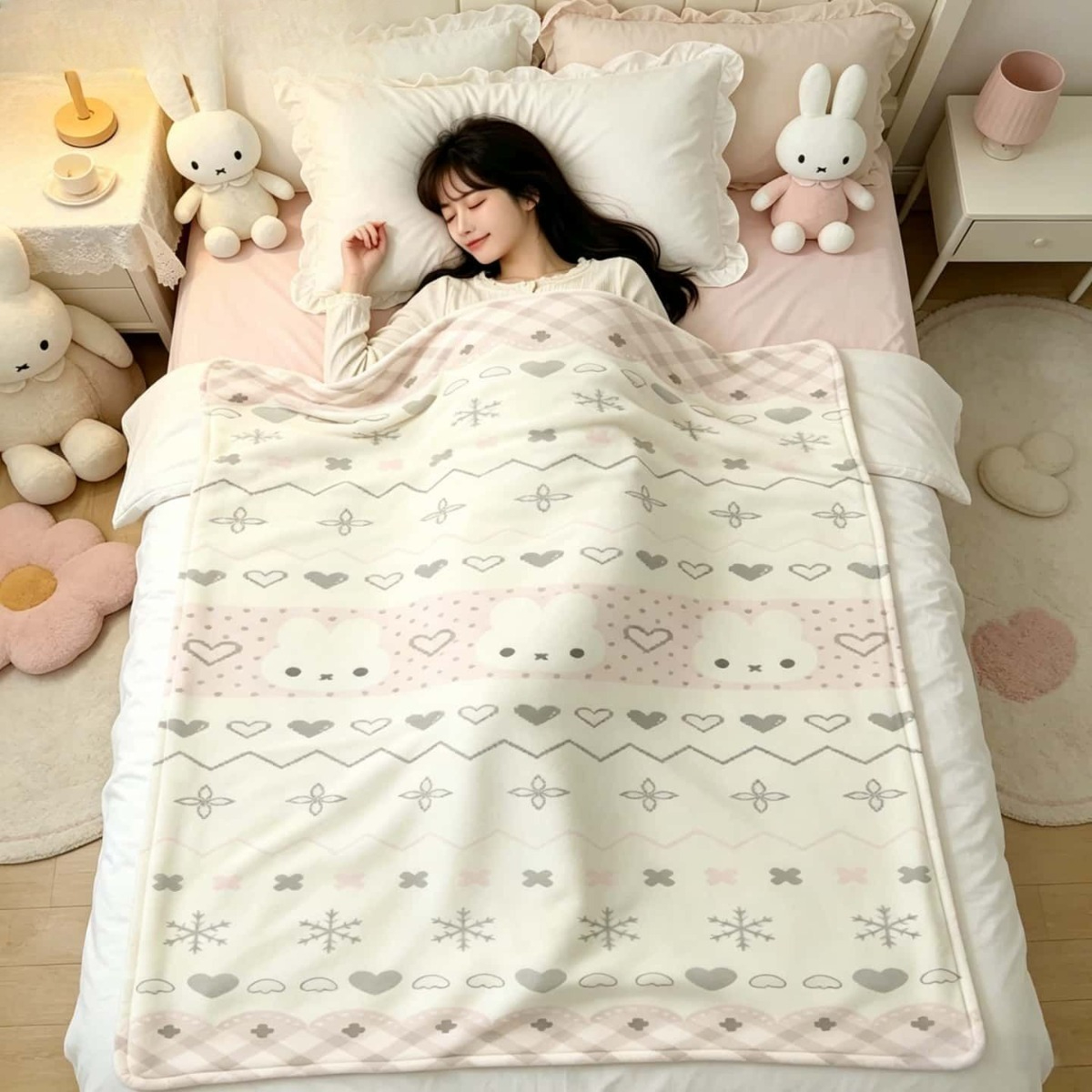 Kawaii Miffy Blanket Cartoon M - Fire Blanket Kitchen incelemesi ve fiyatı